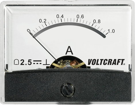 Beépíthető analóg lengőtekercses árammérő műszer 1A/DC Voltcraft AM-60x46