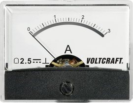Beépíthető analóg lengőtekercses árammérő műszer 3/DC Voltcraft AM-60x46