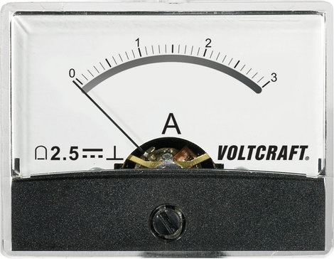 Beépíthető analóg lengőtekercses árammérő műszer 3/DC Voltcraft AM-60x46