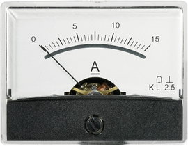 Beépíthető analóg lengőtekercses árammérő műszer 15A/DC Voltcraft AM-60x46
