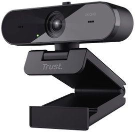 Trust TW-250 QHD Webkamera 2560 x 1440 Pixel Talp, Csíptetős tartó