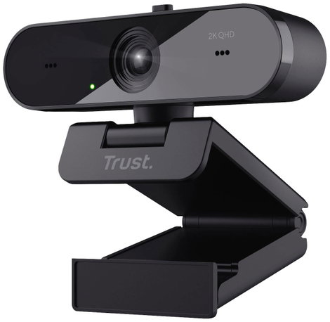 Trust TW-250 QHD Webkamera 2560 x 1440 Pixel Talp, Csíptetős tartó