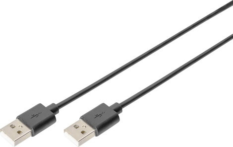 USB kábel 1x USB 2.0 dugó A - 1x USB 2.0 dugó A 1 m, szürke
