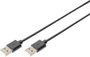 USB kábel 1x USB 2.0 dugó A - 1x USB 2.0 dugó A 1 m, szürke bélyegkép