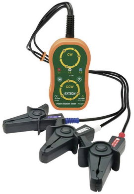 Fázissorrend teszter, forgómező és forgásirány vizsgáló műszer CAT IV 600 V Extech PRT200