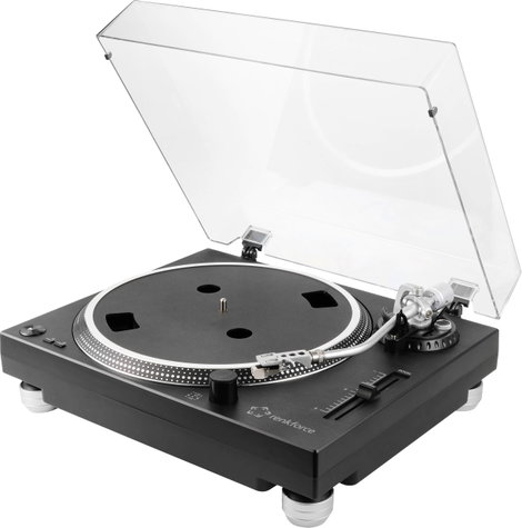 Renkforce RF-TURBD-010 USB-s lemezjátszó Ékszíjhajtás Fekete