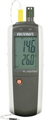 Levegő hőmérséklet és páratartalom mérő, folyadékhőmérő, K hőelemmel Voltcraft PL-100TRH bélyegkép