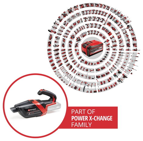 Einhell TE-HV 18/06 Li - Solo Power X-Change 2347190 Akkus kézi porszívó 18 V Porzsák nélkül, Akku n 3. kép