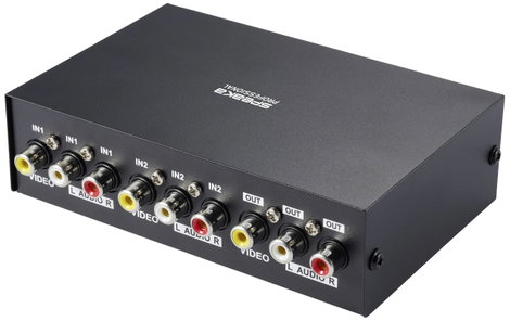 SpeaKa Professional SP-11175216 2 port Kompozit switch Audio csatlakozóval 2. kép