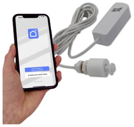Schabus 200150 Vízjelző app vezérléssel, Úszókapcsolóval Elemekről üzemeltetett