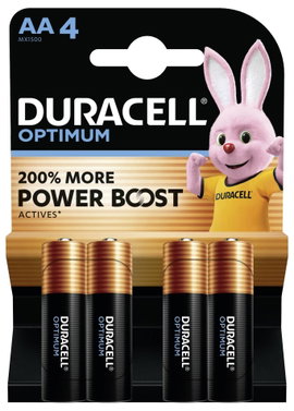 Duracell Optimum Ceruzaelem Alkáli mangán 1.5 V 4 db
