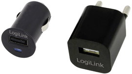 LogiLink PA0076 USB-s töltőkészülék Beltér, Személygépkocsi, Aljzat dugó Kimeneti áram (max.) 1500 m
