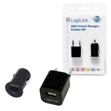 LogiLink PA0076 USB-s töltőkészülék Beltér, Személygépkocsi, Aljzat dugó Kimeneti áram (max.) 1500 m 3. kép