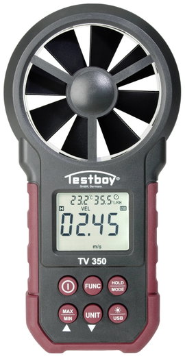 Testboy TV 350 Anemométer 0.8 - 30 m/s