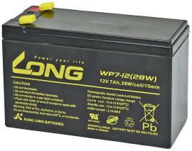 Long WP7-12(28W)-M/F2 Ólomakku 12 V 7 Ah Ólom-vlies (AGM) (Sz x Ma x Mé) 151 x 102 x 65 mm 6,35 mm-e