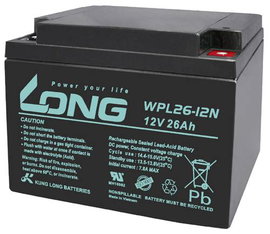 Long WPL26-12N-M Ólomakku 12 V 26 Ah Ólom-vlies (AGM) (Sz x Ma x Mé) 166 x 125 x 175 mm M5 csavaros 