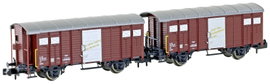 Hobbytrain H24251 N 2 db SBB K3 dobozos kocsi készlet
