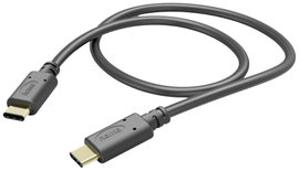 Hama USB töltőkábel USB 2.0 USB-C® dugó, USB-C® dugó 1.00 m Fekete 00201589
