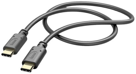 Hama USB töltőkábel USB 2.0 USB-C® dugó, USB-C® dugó 1.00 m Fekete 00201589 2. kép