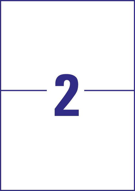 Avery-Zweckform 6604 210 x 148 mm Papír Fehér 130 db Véglegesen tapadó Univerzális etikett Lézer 65 2. kép