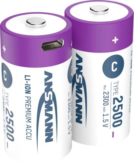 Babyakku Ansmann LR15 USB-C Lítiumion 1.5 V 2500 mAh 2 db