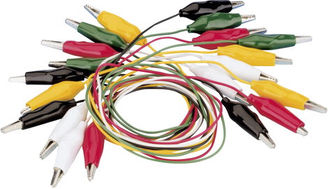 Krokodilcsipeszes mérőzsinór készlet, 10 részes 0.54m/0,5 mm² Voltcraft KS-540/0.5 2. kép