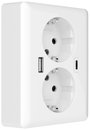 2USB 2U-449221 Süllyeszthető doboz USB-C®-vel, USB töltőkimenettel Fehér (fényes) bélyegkép