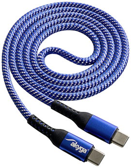 Akyga USB kábel USB-C® dugó, USB-C® dugó 1.00 m Kék AK-USB-37