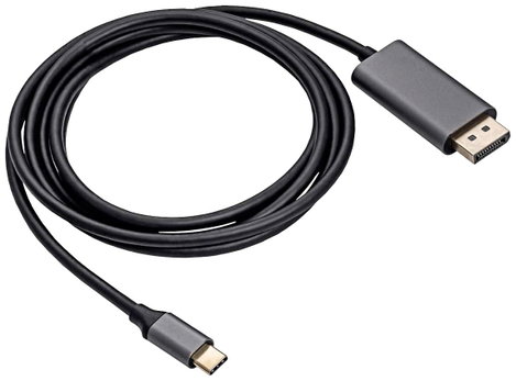 Akyga Csatlakozókábel USB-C® dugó, DisplayPort dugó 1.80 m Fekete AK-AV-16 USB C kábel
