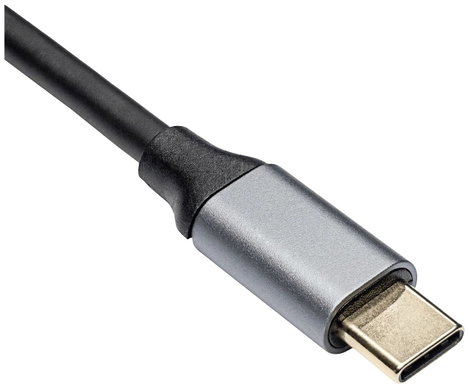 Akyga Csatlakozókábel USB-C® dugó, DisplayPort dugó 1.80 m Fekete AK-AV-16 USB C kábel 2. kép