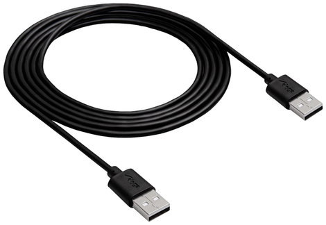 Akyga USB kábel USB-A dugó, USB-A dugó 1.80 m Fekete AK-USB-11 2. kép