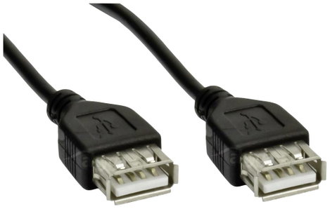 Akyga USB kábel USB-A alj, USB-A alj 1.80 m Fekete AK-USB-06