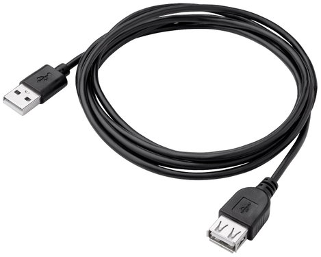Akyga USB kábel USB-A dugó, USB-A alj 1.80 m Fekete AK-USB-07