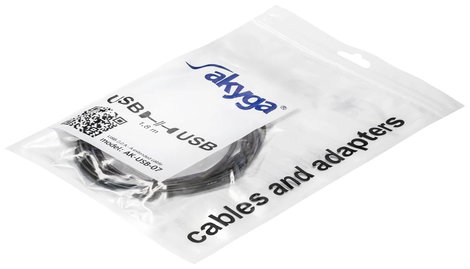 Akyga USB kábel USB-A dugó, USB-A alj 1.80 m Fekete AK-USB-07 4. kép