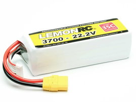 LemonRC Akkucsomag, LiPo 22.2 V 3700 mAh Cellaszám: 6 35 C Soft doboz XT90