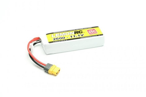 LemonRC Akkucsomag, LiPo 11.1 V 2600 mAh Cellaszám: 3 35 C Soft doboz XT60