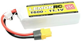 LemonRC Akkucsomag, LiPo 11.1 V 1600 mAh Cellaszám: 3 35 C Soft doboz XT60