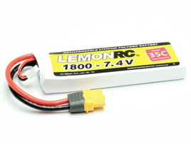 LemonRC Akkucsomag, LiPo 7.4 V 1800 mAh Cellaszám: 2 35 C Soft doboz XT60