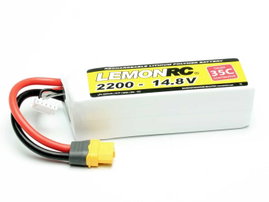 LemonRC Akkucsomag, LiPo 14.8 V 2200 mAh Cellaszám: 4 35 C Soft doboz XT60
