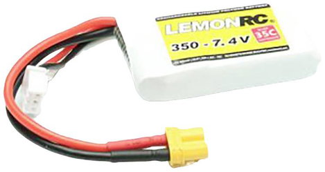 LemonRC Akkucsomag, LiPo 7.4 V 350 mAh Cellaszám: 2 35 C Soft doboz XT30