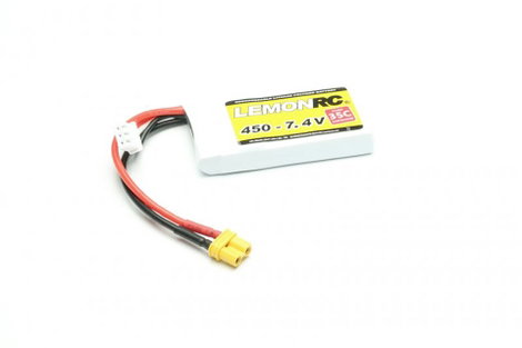 LemonRC Akkucsomag, LiPo 7.4 V 450 mAh Cellaszám: 2 35 C Soft doboz XT30
