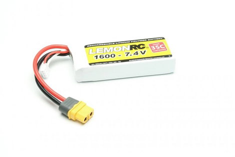 LemonRC Akkucsomag, LiPo 7.4 V 1600 mAh Cellaszám: 2 35 C Soft doboz XT60