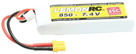 LemonRC Akkucsomag, LiPo 7.4 V 850 mAh Cellaszám: 2 35 C Soft doboz XT30