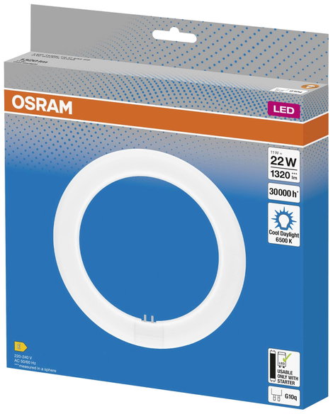 OSRAM LED EEK: E (A - G) G10q Gyűrű forma 11 W = 22 W Hidegfehér (Ø x Ma) 312 mm x 312 mm 1 db 2. kép