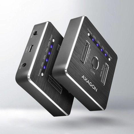 AXAGON ADSA-M2C NVMe Merevlemez dokkoló állomás Klónozó funkcióval 2. kép