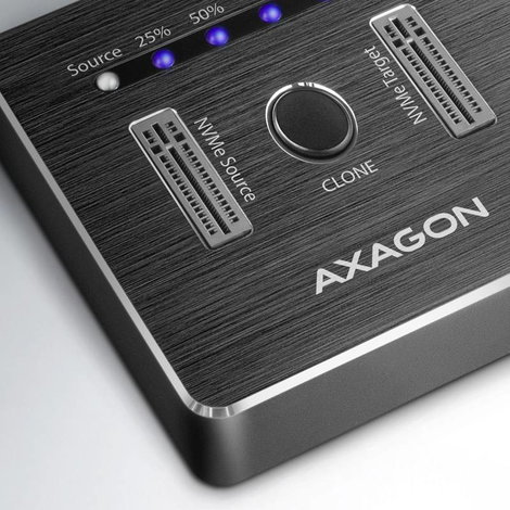 AXAGON ADSA-M2C NVMe Merevlemez dokkoló állomás Klónozó funkcióval 3. kép