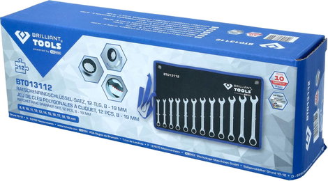 Brilliant Tools BT013112 BT013112 Racsnis gyűrűskulcs készlet 2. kép
