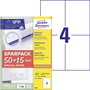 Avery-Zweckform 6601 105 x 148 mm Papír Fehér 260 db Véglegesen tapadó Univerzális etikett Lézer 65 bélyegkép