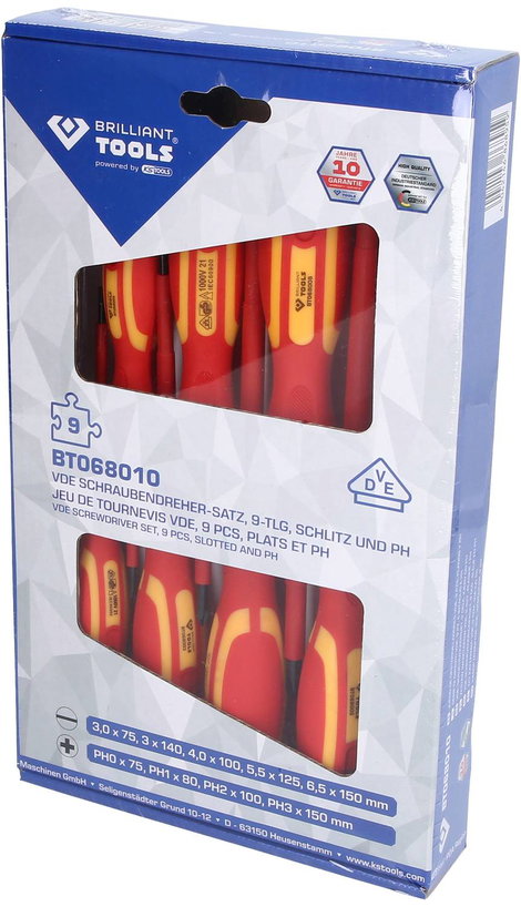 Brilliant Tools BT068010 Csavarhúzó készlet 9 részes 2. kép