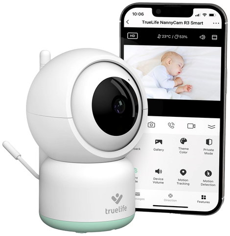 truelife TrueLife NannyCam R3 Smart TLNCR3S Bébifon kamerával WLAN 2.4 GHz